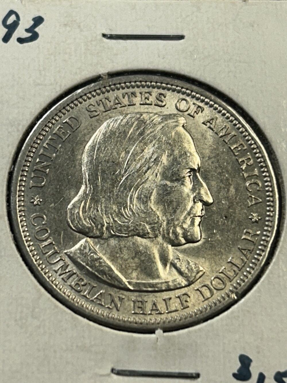 1893 Columbian Exposition 50C Silver half dollar Phila KM#117